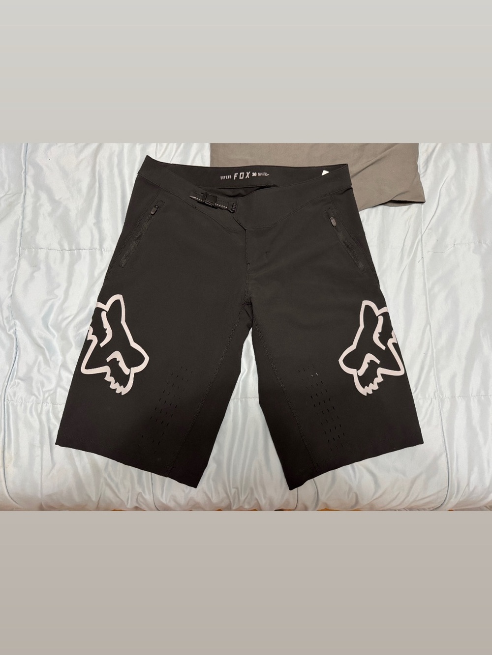 Fox Men’s Black MTB Shorts with White Fox Head Logos